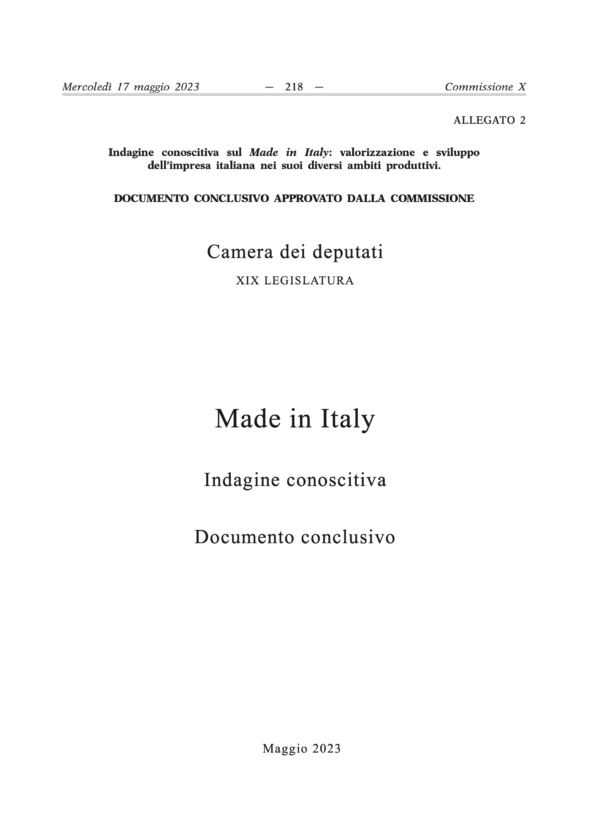 allegato indagine made in italy